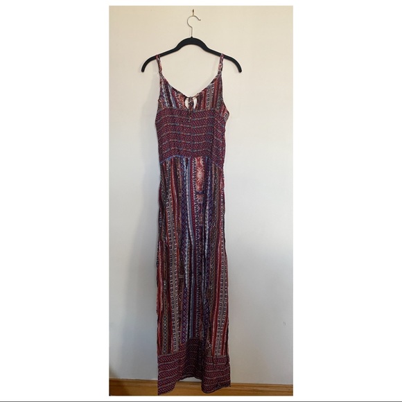 Brave Soul Print Maxi Dress - Rust | Size S - Picture 2 of 5